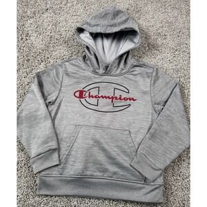 Champion Boys Hoodie Hooded Sweatshirt Pullover Gray Casual Athletic 6/7‎